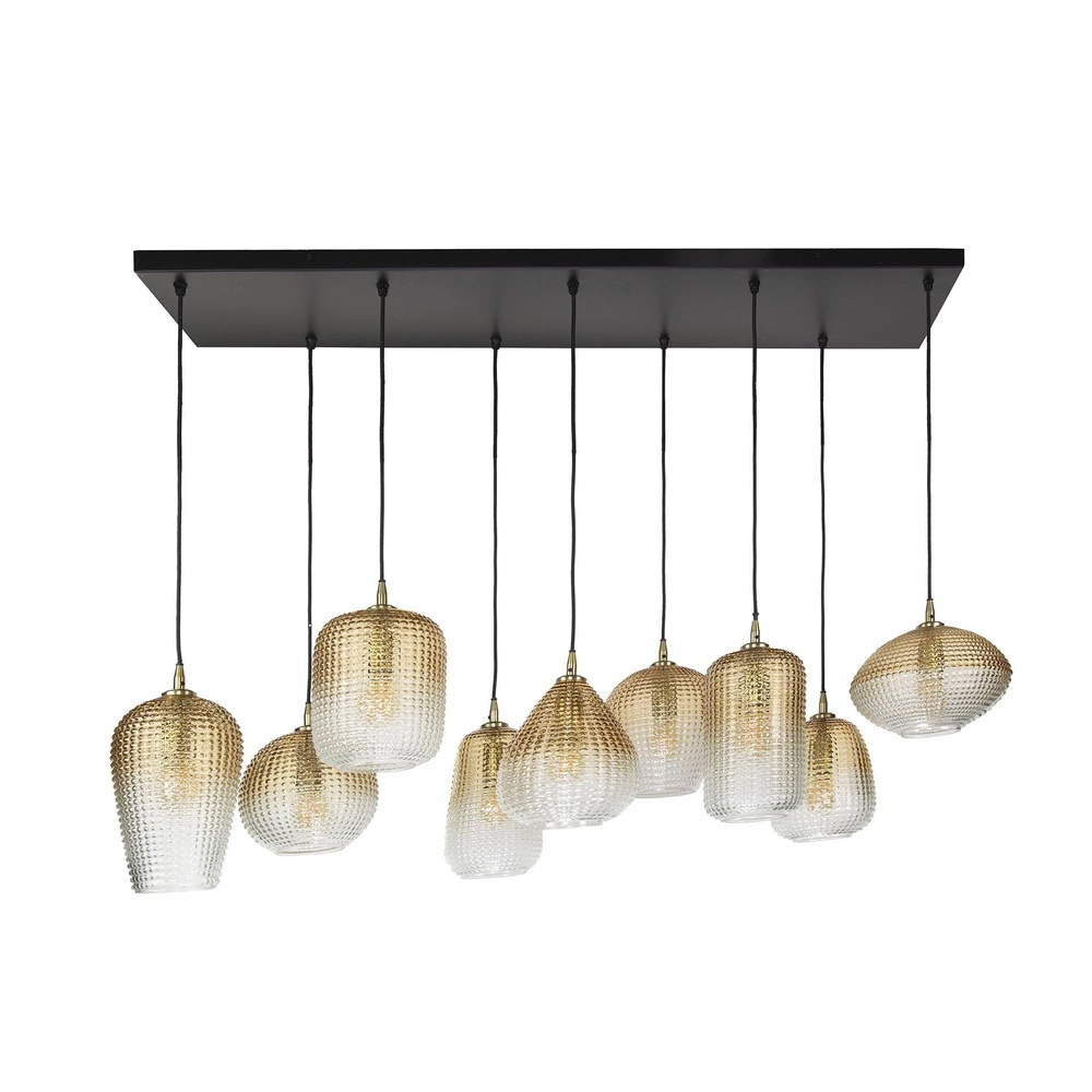 XXL hanglamp Dot 9 amber fading glazen Lyora 8716803511194