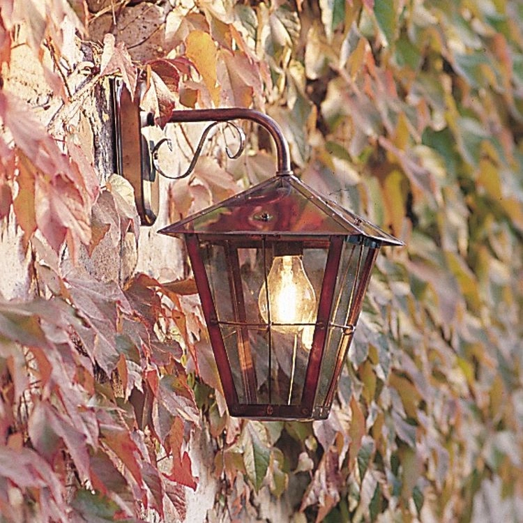 Landelijke wandlamp Fenix Down 43cm roodkoper KonstSmide 7318304329004