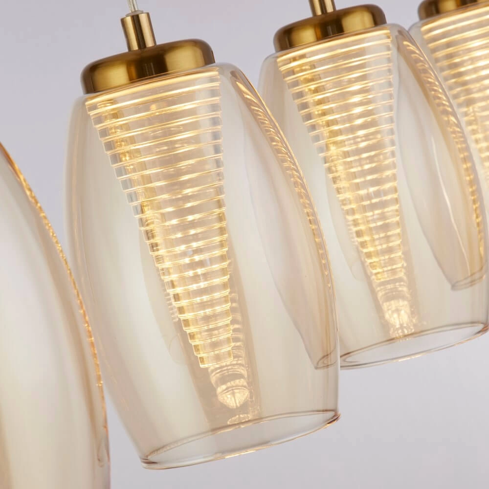 4-lichts hanglamp Cyclone brons Searchlight 5053423243269