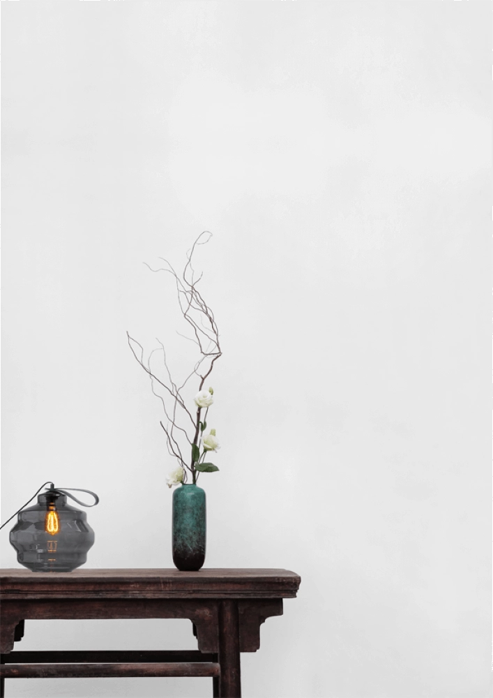 Tafellamp Porto Carry met Ball smoke glas Ø 30cm Masterlight 8718121271309