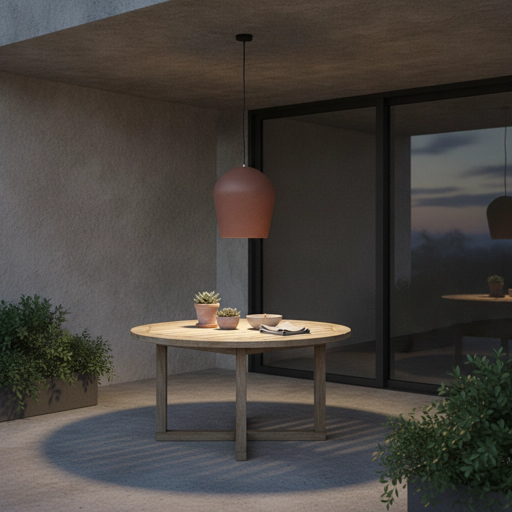 Hanglamp Omio Ø 29cm aarde bruin