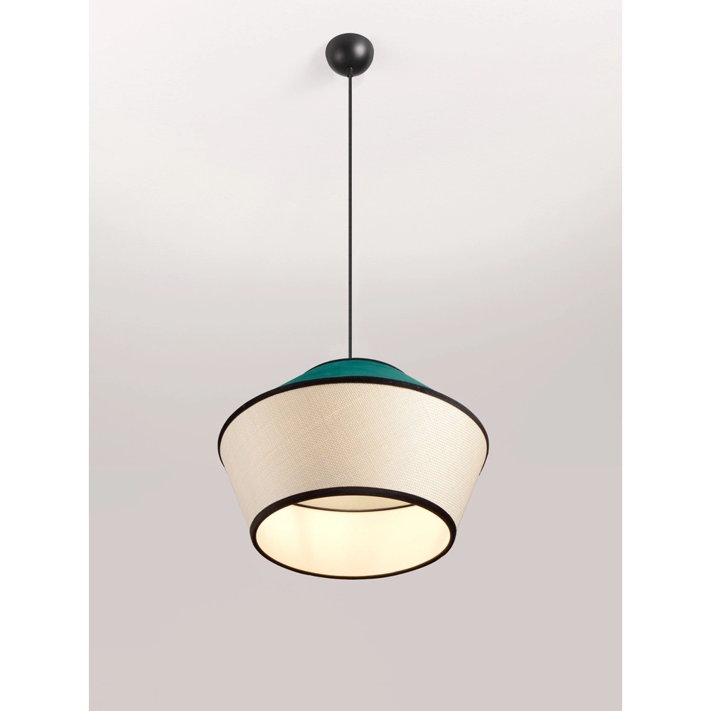Hanglamp Veliss wit met blauw Lyora 5212017493842