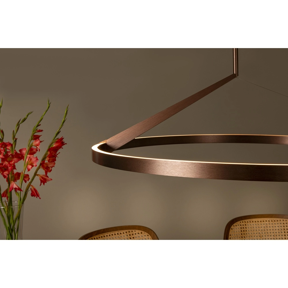 Strakke led hanglamp Applause roodkoper - Ø 80cm Premium by Lucide 5411212221858