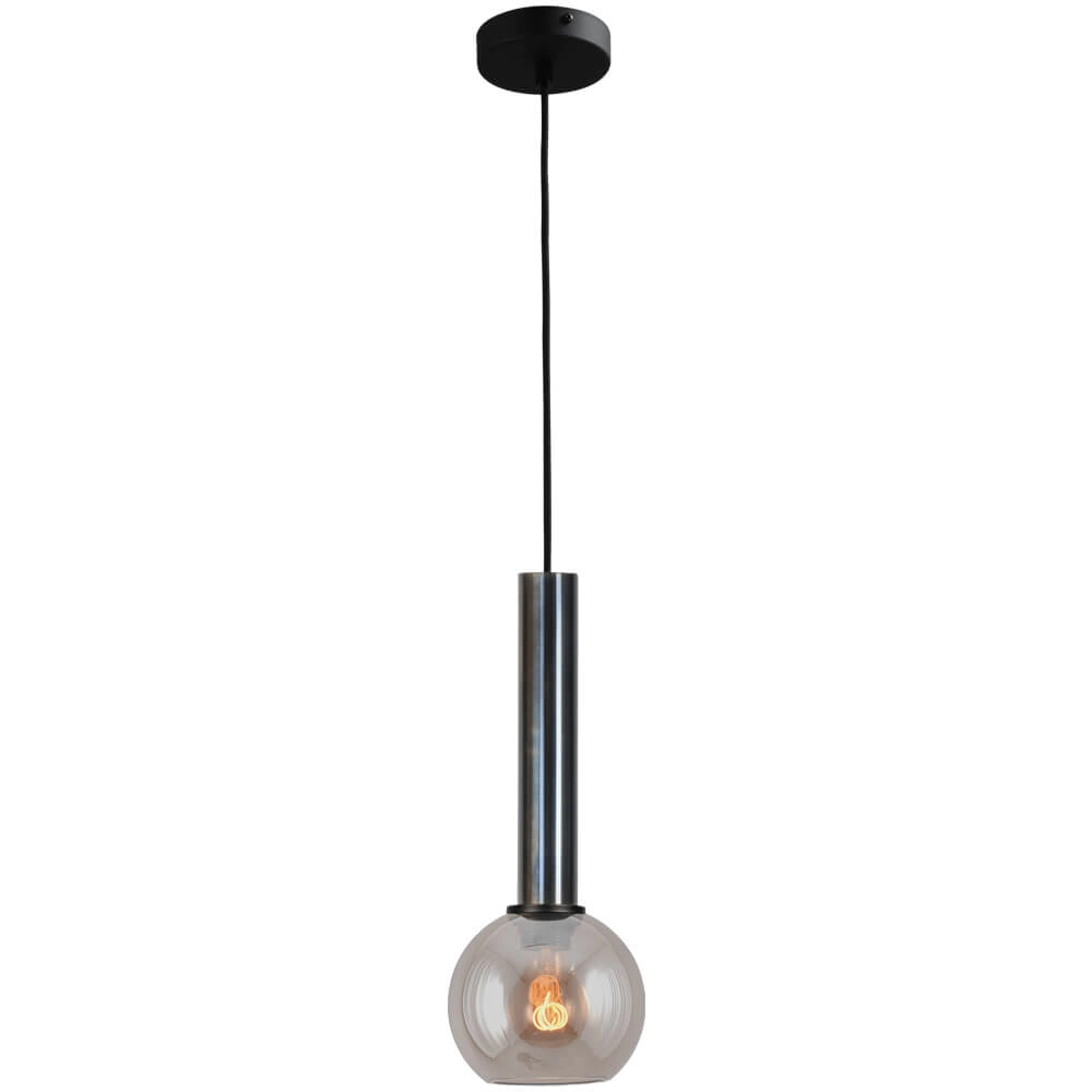 Hanglamp Ø 15cm Bella 2 Dappled oil met goud glas Hanglamp Ø 15cm Bella 2 Dappled oil met goud glas