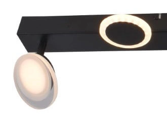 Led opbouwspot Meriza 5-lichts zwart Brilliant 4004353396762