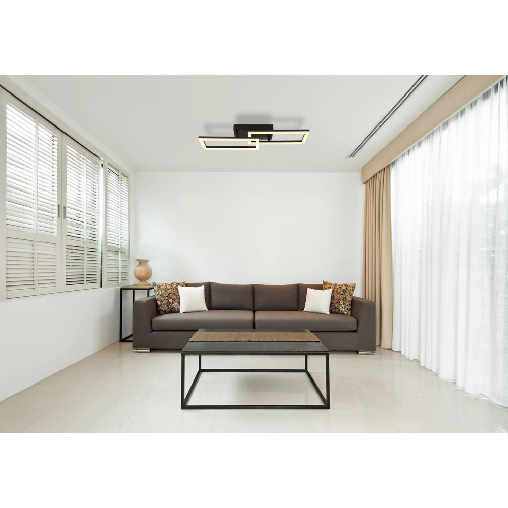 Zwarte design plafondlamp Sapena 61,4 x 19,5cm Globo 9007371450558