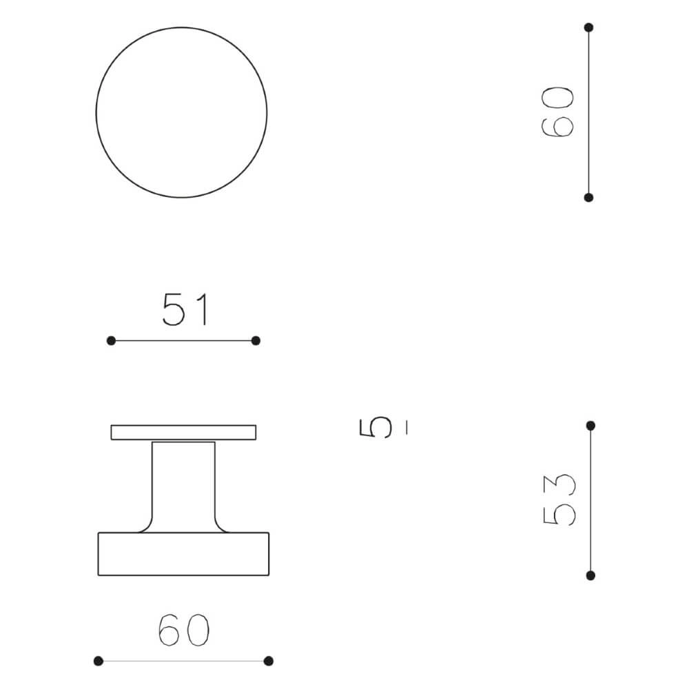 Deurknop Link vast chroom Olivari 8714186481417