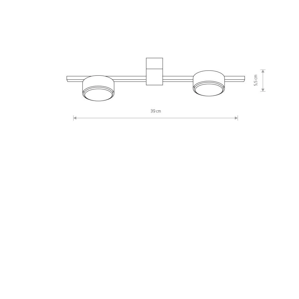 Strakke plafondlamp Pills 2-lichts Lyora 5903139826495
