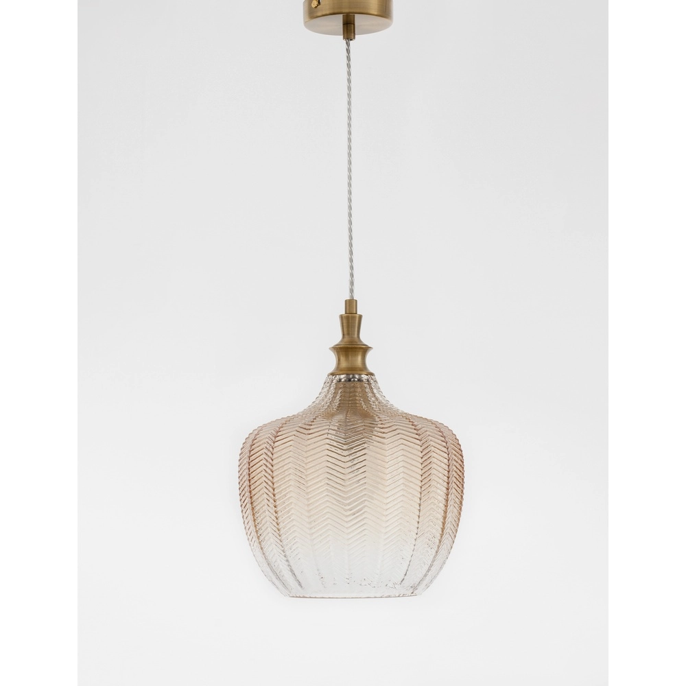 Hanglamp Loni champagne glas Lyora 5212017423047
