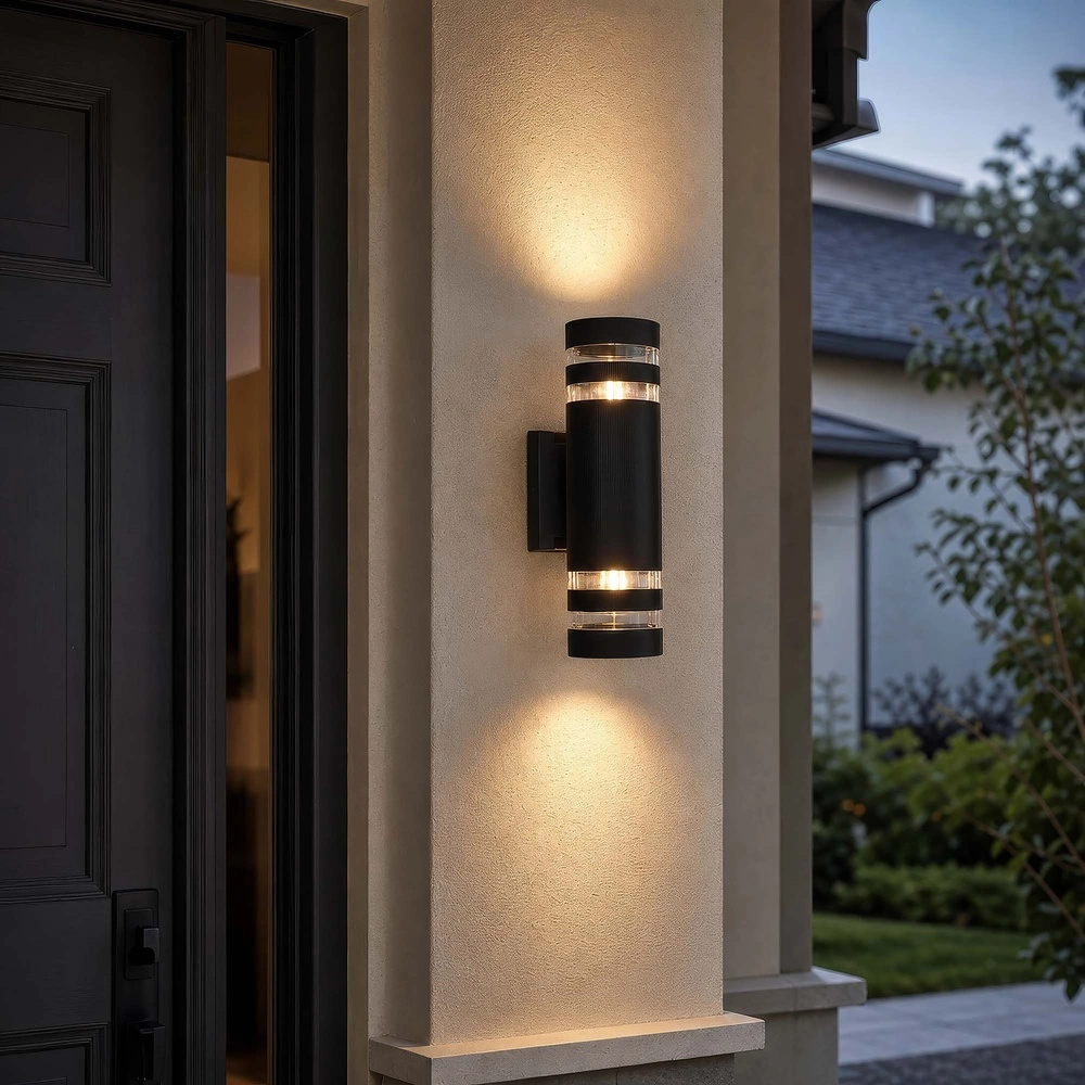Design wandlamp Toluca zwart dubbel Searchlight 5,05342E+12