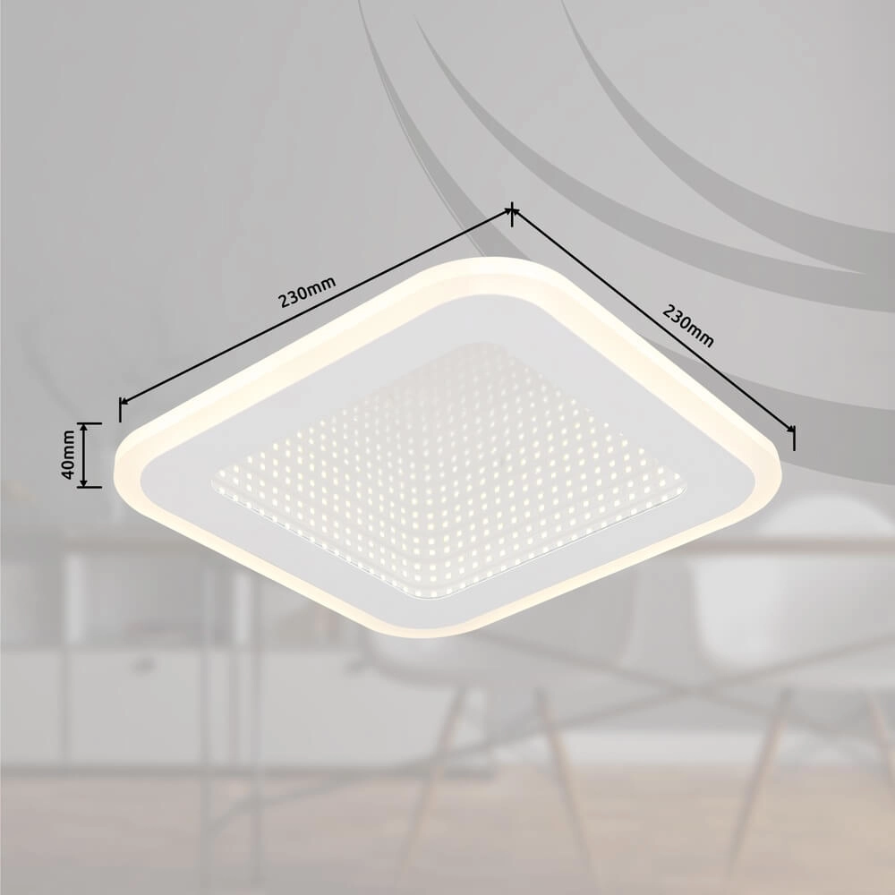 Plafondlamp Lamela 23 x 23cm wit Globo 9007371455614