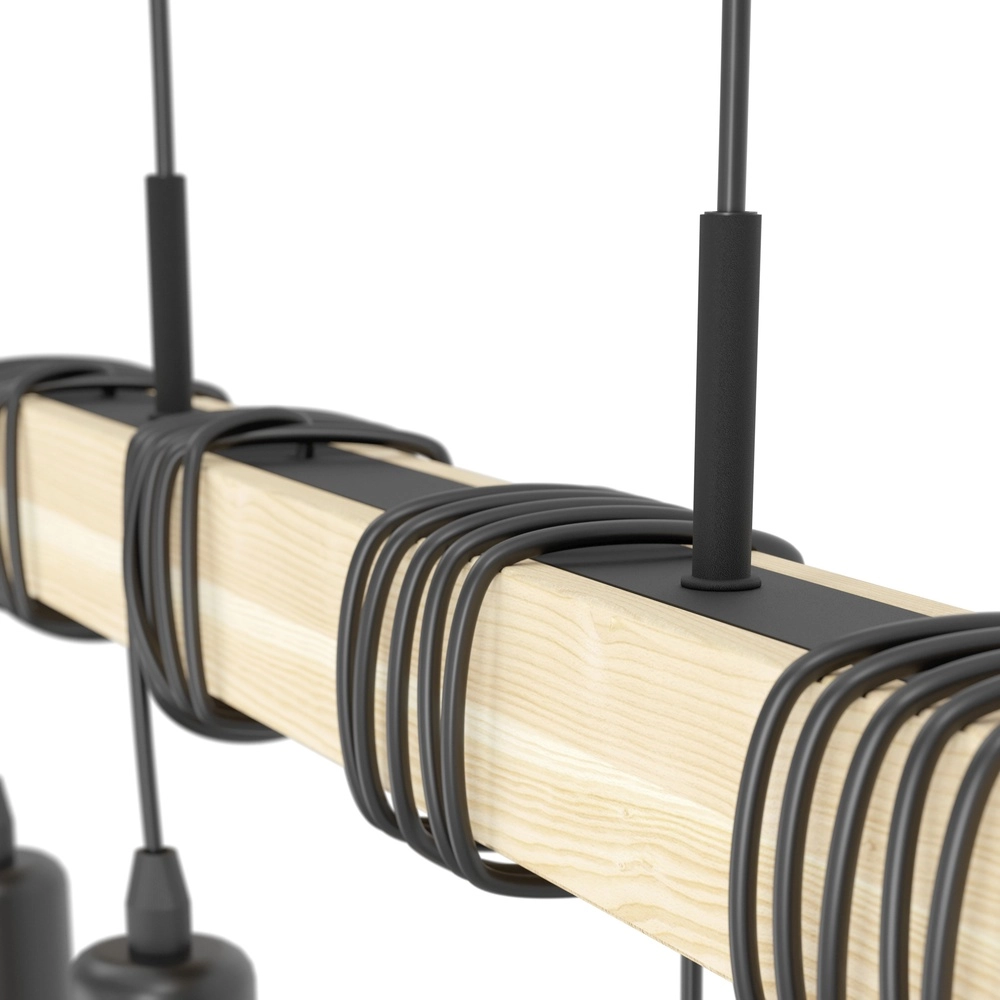 Hanglamp Townshend houtlook - 4x E27 Eglo 9002759435127