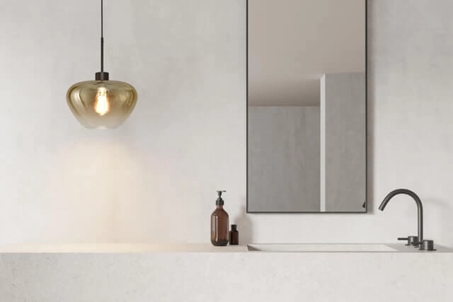 Hanglamp Genua zwart met goud glas Ø 29cm Masterlight 8718121356891