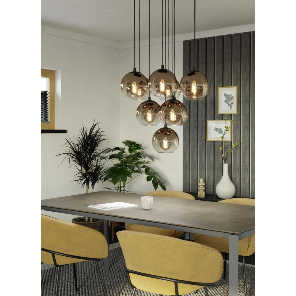Hanglamp Ariscani 1 10-lichts zwart Eglo 9008606358076