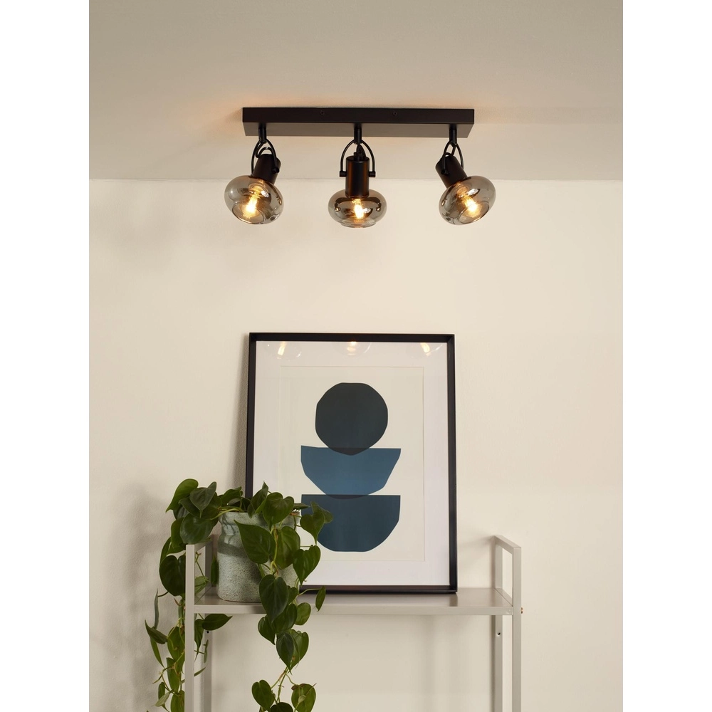 Plafondlamp Madee 3-lichts zwart Lucide 5411212176790