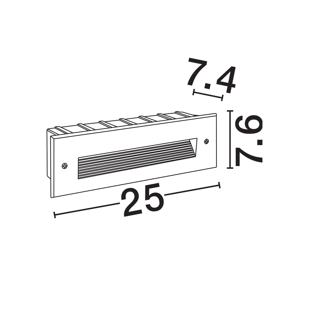 Inbouwlamp Polka 25cm zwart Lyora 5212017453372