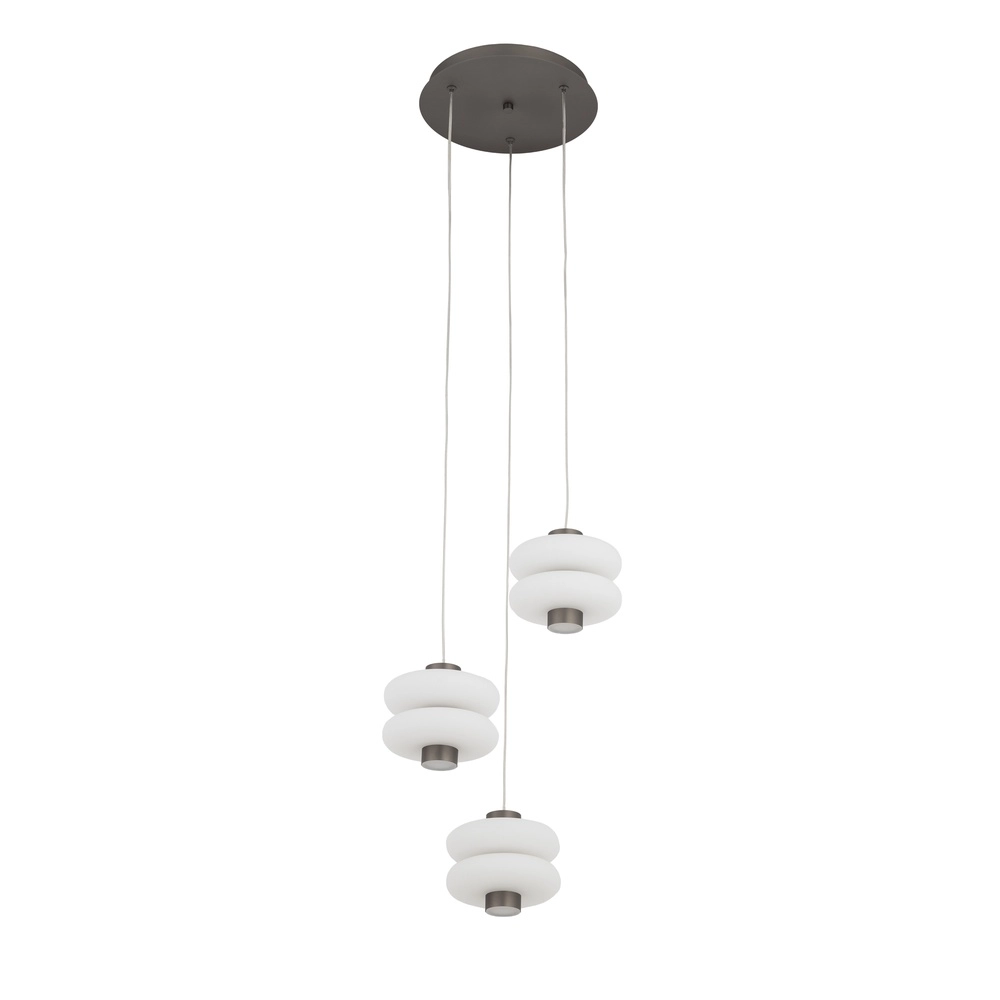 Design hanglamp Lunari Led 3-lichts grijs Lyora 5903139119825