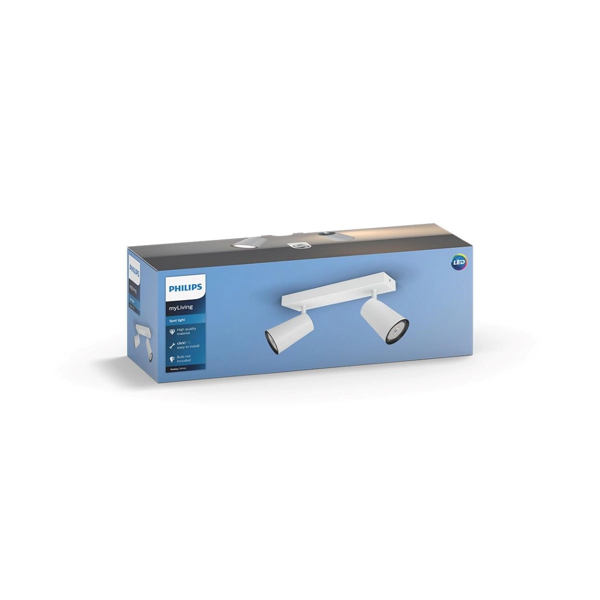 Spotlamp Paisley 2-lichts wit Philips 8718696164662