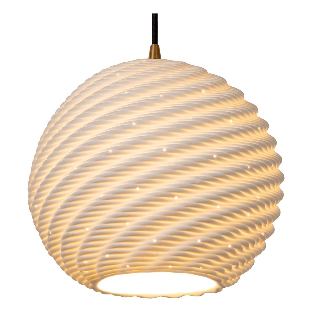 Design hanglamp Bina enkel Ø 25cm wit Lucide 5411212135100