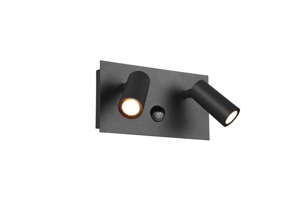 Wand lamp Tunga met bewegingssensor antraciet Trio 4017807491371