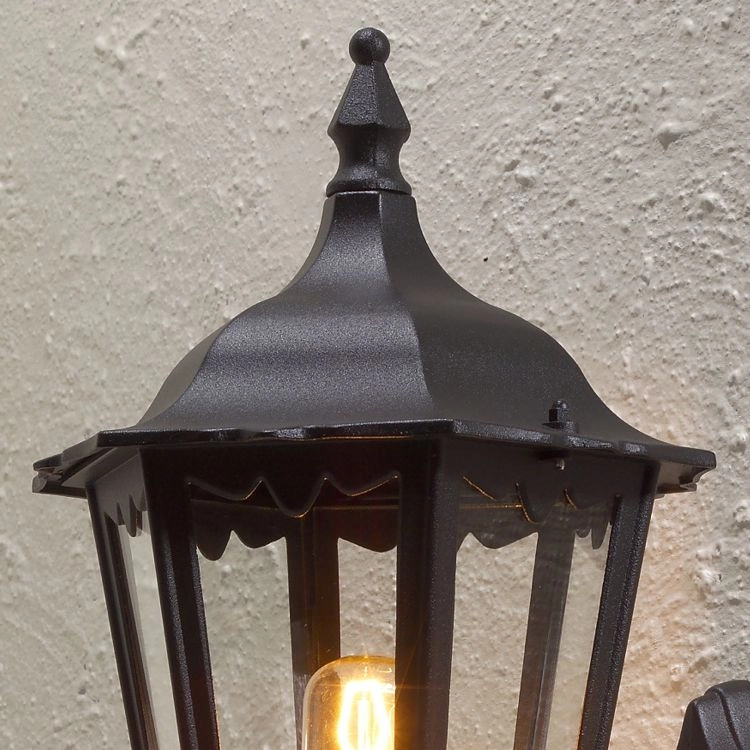 Klassieke muurlamp Firenze Up zwart KonstSmide 7318307213751
