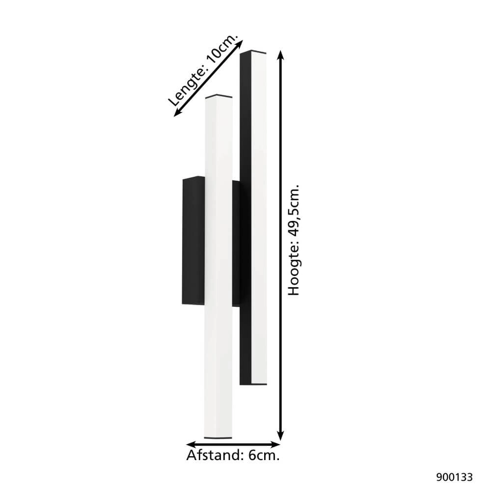 Led wandlampen Serricella zwart Eglo 9008606230174