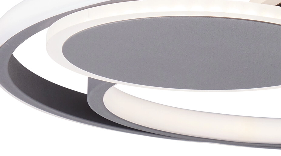 Plafondlamp Runda 50cm 3-rings Antraciet Brilliant 4004353390487