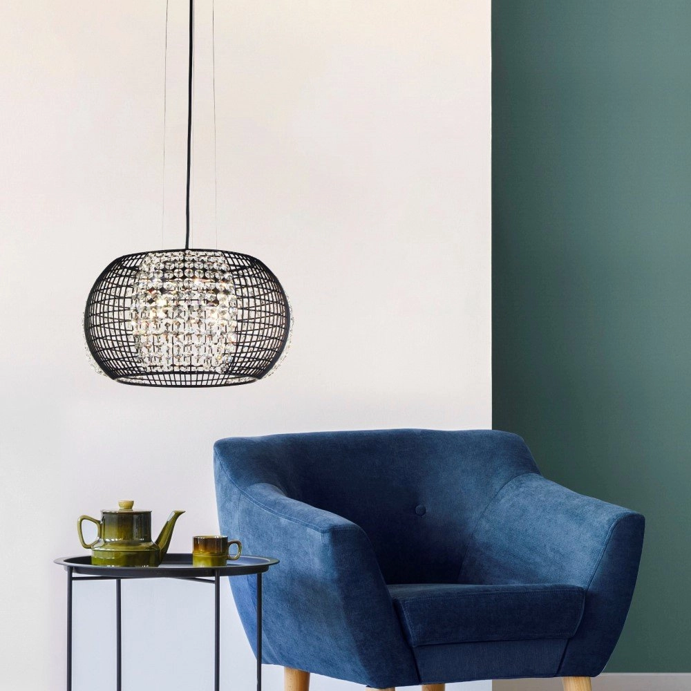 Design hanglamp Cage Ø 35cm Searchlight 5053423155142