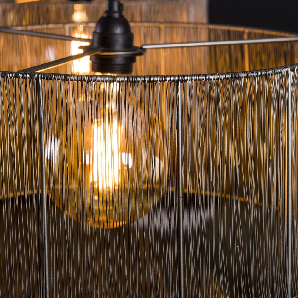 Metalen draad hanglamp Stringshade Ø 41cm - 2-lichts Lyora 8716803511477