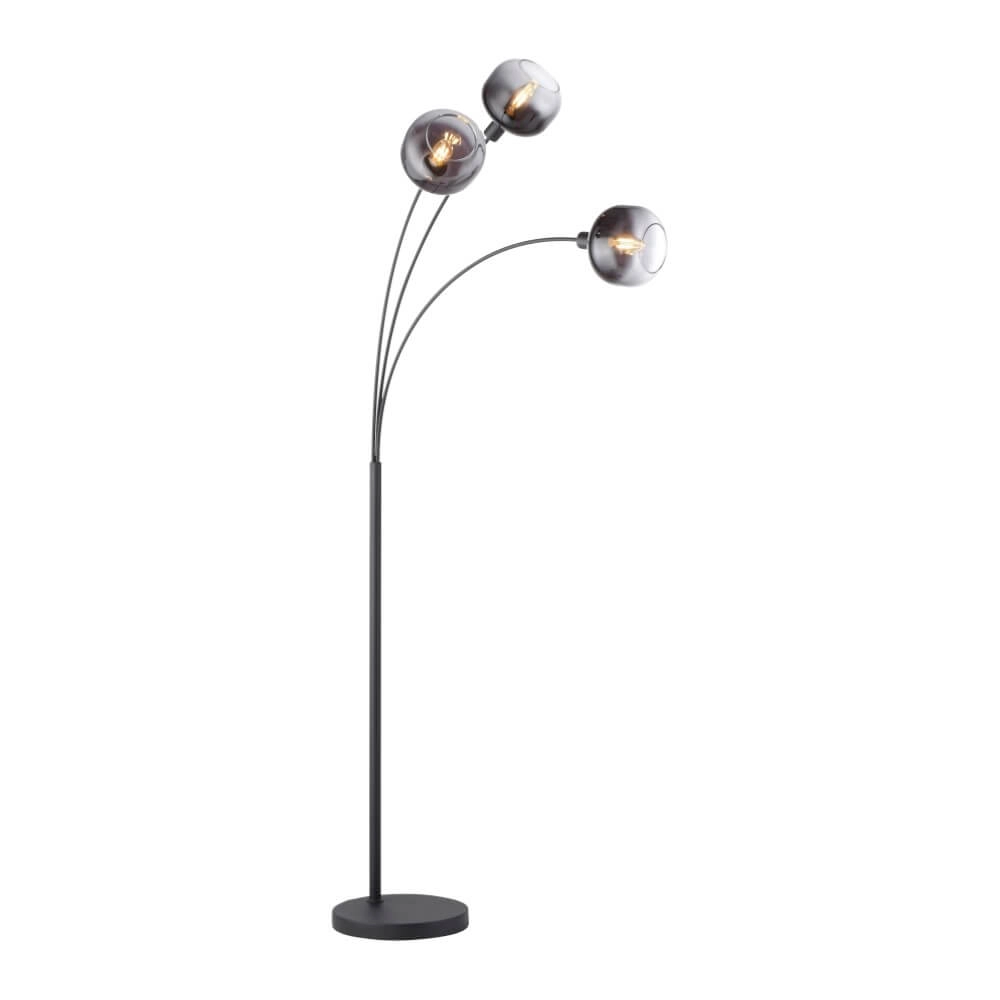 Zwarte vloerlamp Zea 3-lichts