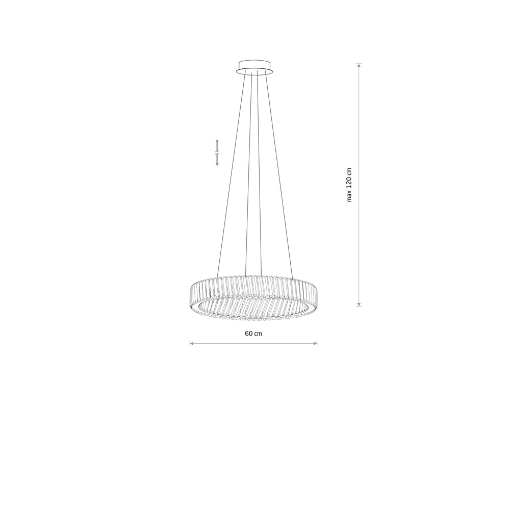 Kroonluchter Luxora Led Ø 60cm kristal Lyora 5903139117050