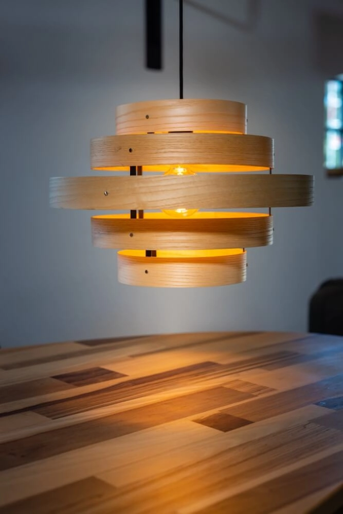 Houten hanglamp Oaknut 5-rings ETH 8720195304494