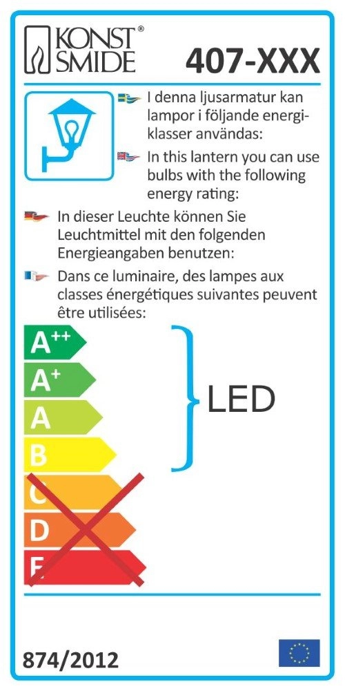 Wandspot Antares voor buiten KonstSmide 7318304077509