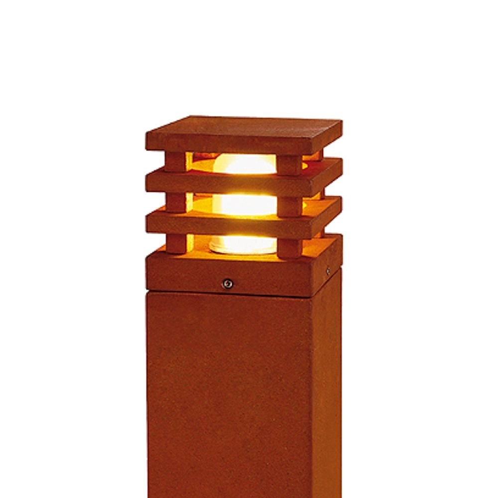 Unieke roestige buitenlamp Rusty Square 40 vierkant SLV 4024163101400