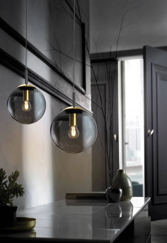 Hanglamp met glas Dini Ø 25cm Fischer & Honsel 4001133604307