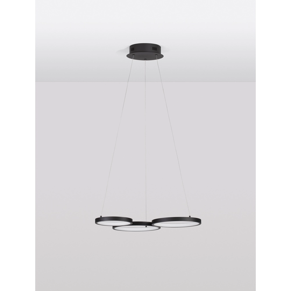 Moderne hanglamp Magnus zwart 55cm Lyora 5212017433169