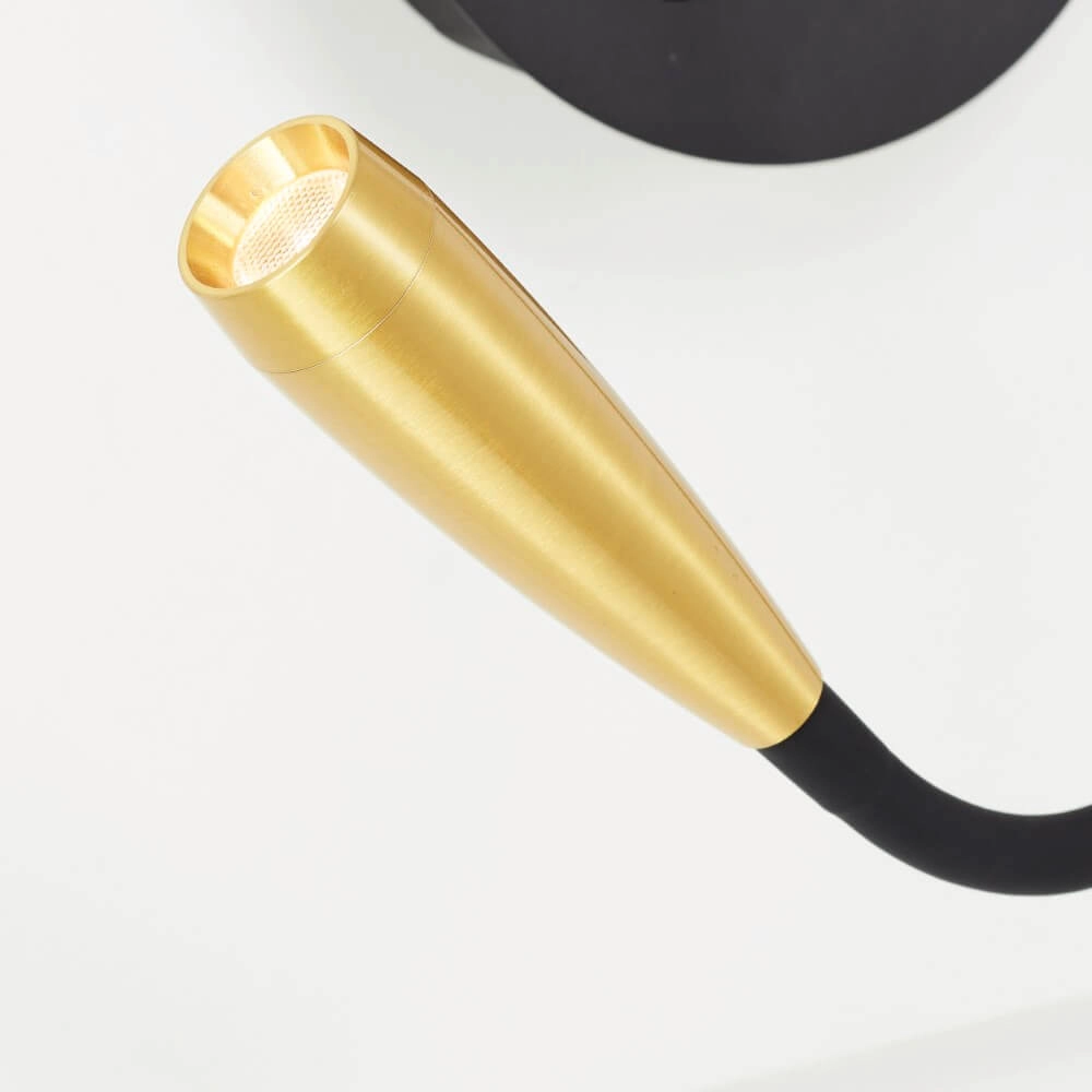 Flexibele wandlamp Jutta zwart met goud Brilliant 4004353425837