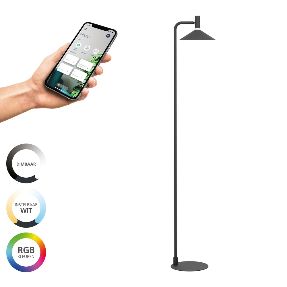 Vloerlamp Conomavilla-Z smart zwart Vloerlamp Conomavilla-Z smart zwart