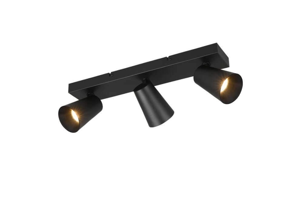 3-lichts opbouwspot Sharp zwart Trio 4017807613087