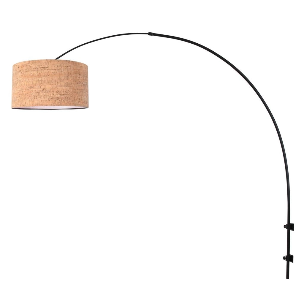 Zwarte wandlamp boog Sparkled Light met kurk kap Ø40cm Steinhauer 8712746180466