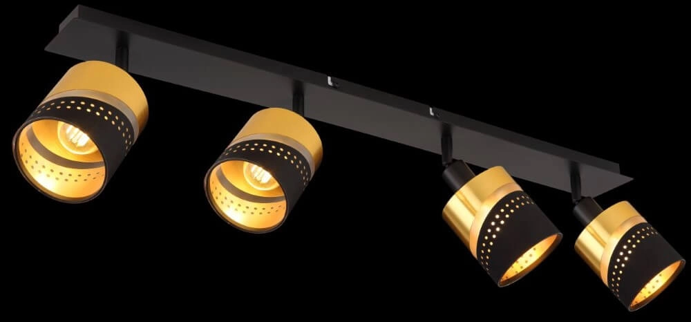 4-lichts plafondspot Or zwart met goud Globo 9007371455706