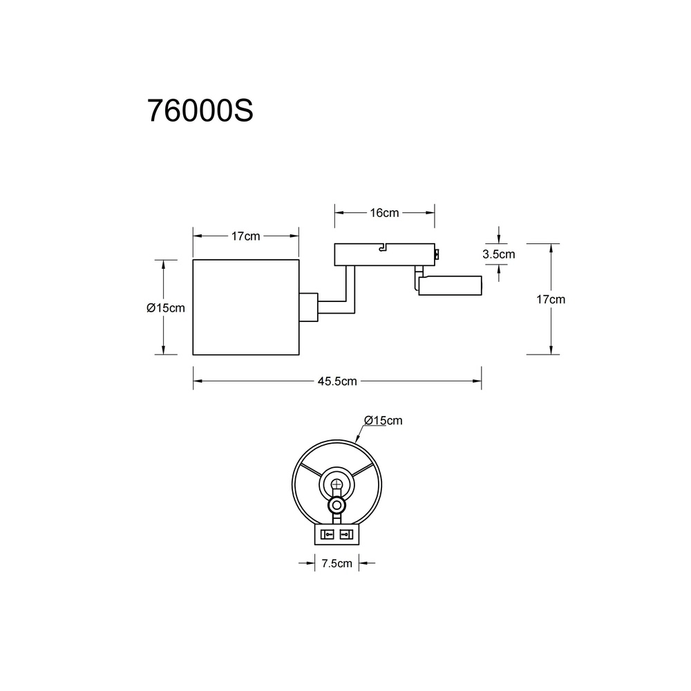 Bedlampje Zamora zwart met zwarte kap Globo 9007371575893