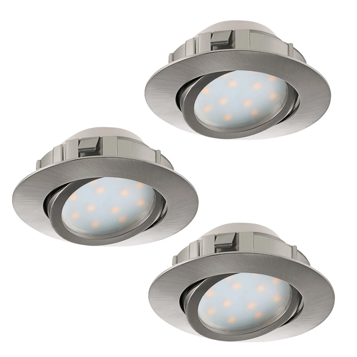 Led plafondspot Pineda Round (3x) 3x6w - 3000K - 8,4cm nikkel Led plafondspot Pineda Round (3x) 3x6w - 3000K - 8,4cm nikkel