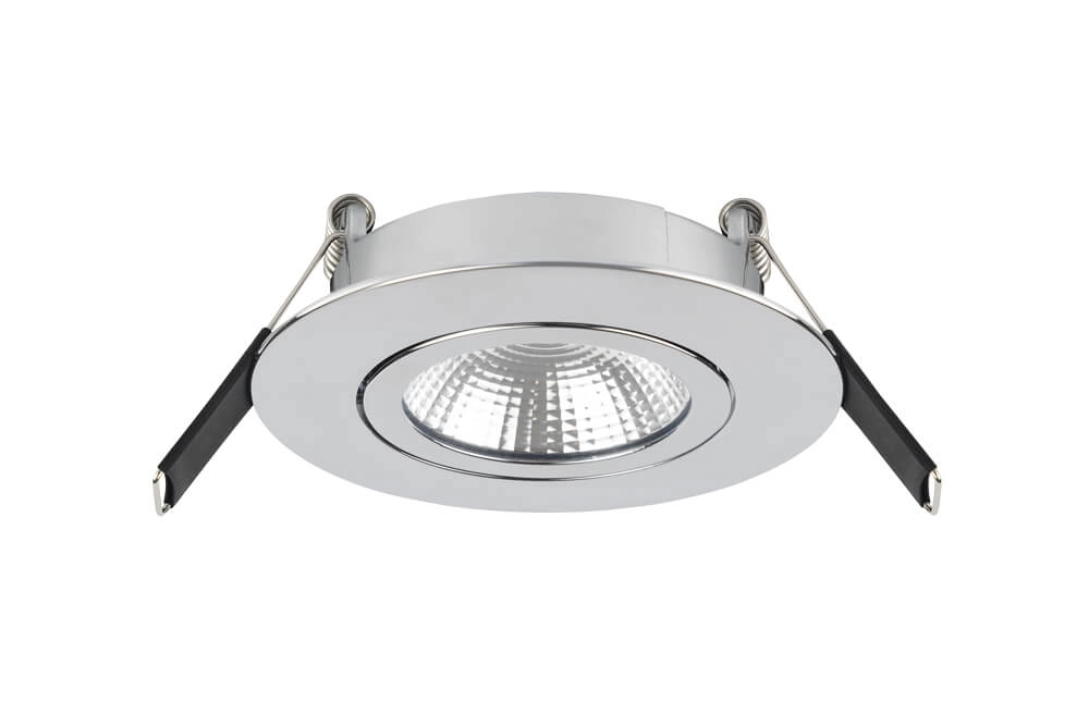 Platte inbouwspot Lux Slim 3000K - chroom Lyora 5055788250050