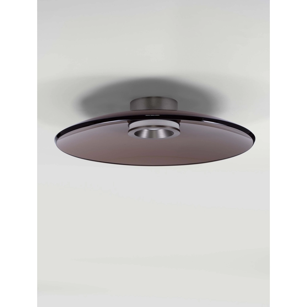 Plafondlamp Esti bruin glas Ø 50cm Lyora 5212017461834