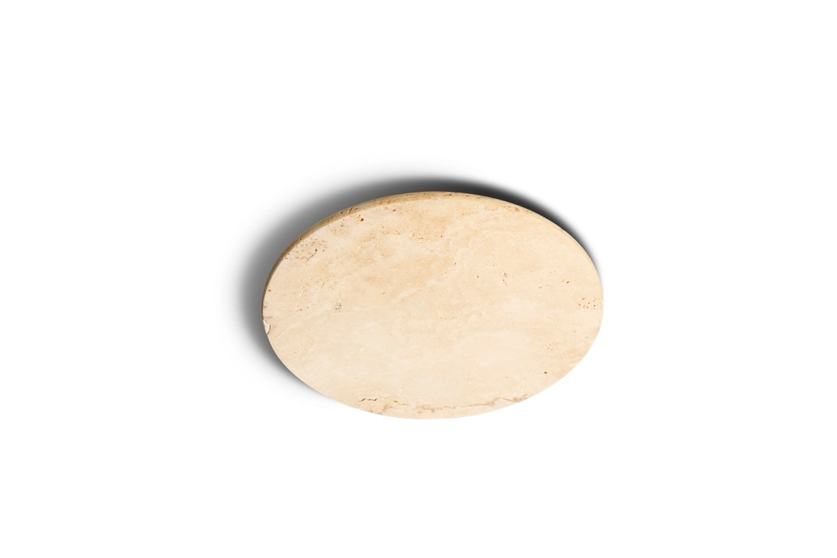 Travertin wandlamp Alysia Ø 23cm