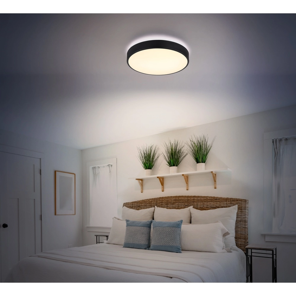 Design plafonniere Nielsen zwart Ø 37,8cm Globo 9007371575671