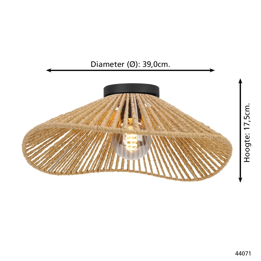 Touw plafondlamp Lavister Ø 39cm Eglo 9002759440718