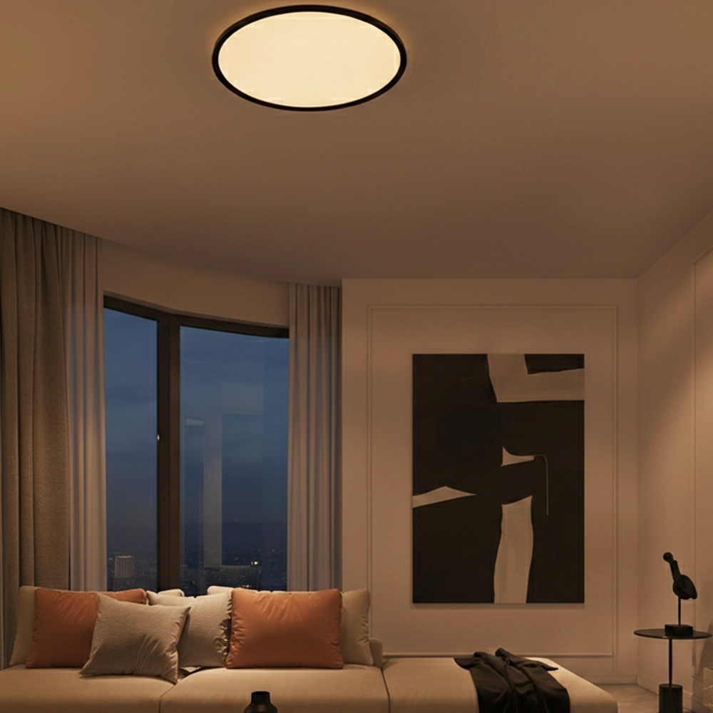 Plafonniere Aoton zwart Ø 60cm