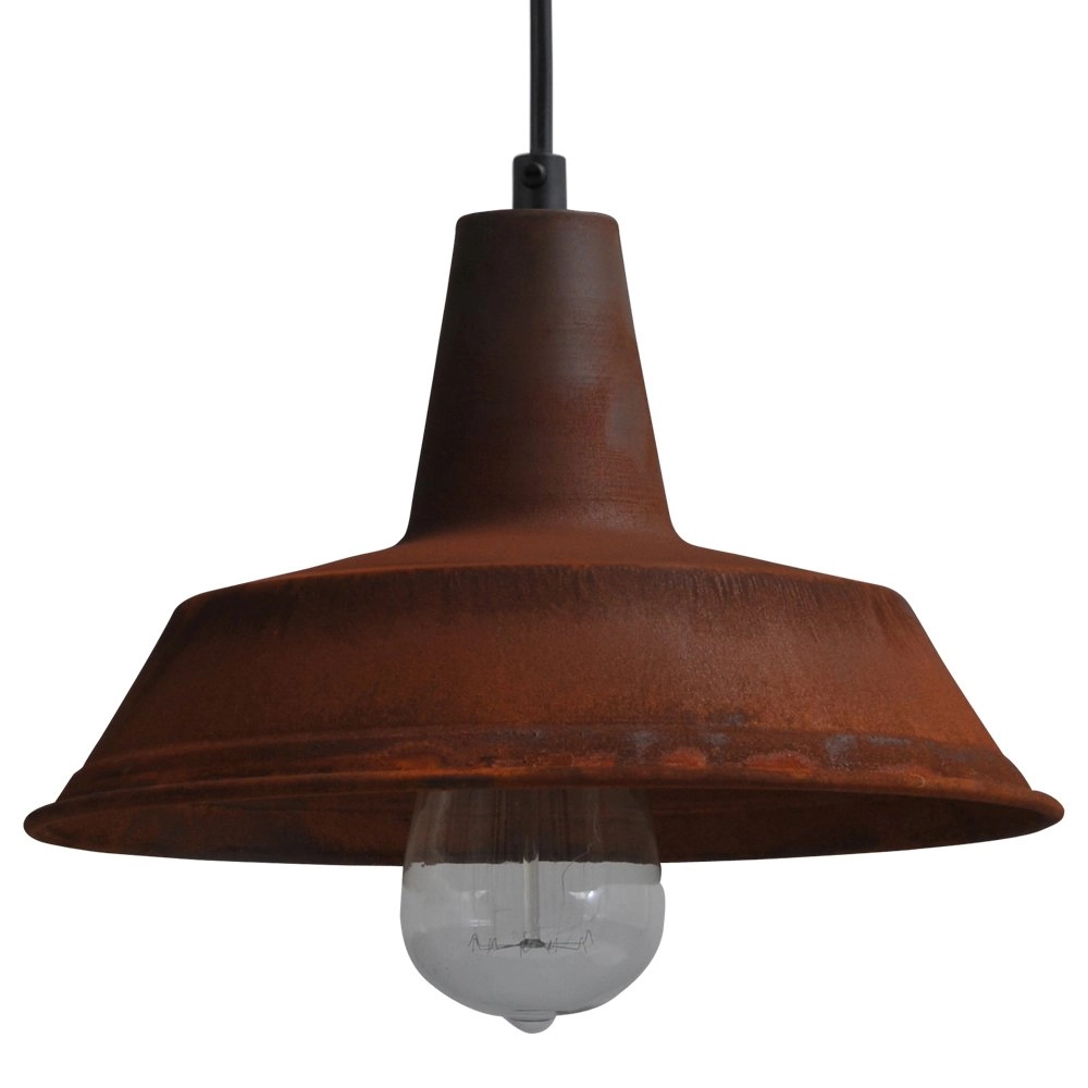 Stoere roestige hanglamp Industria 25 roestbruin Stoere roestige hanglamp Industria 25 roestbruin